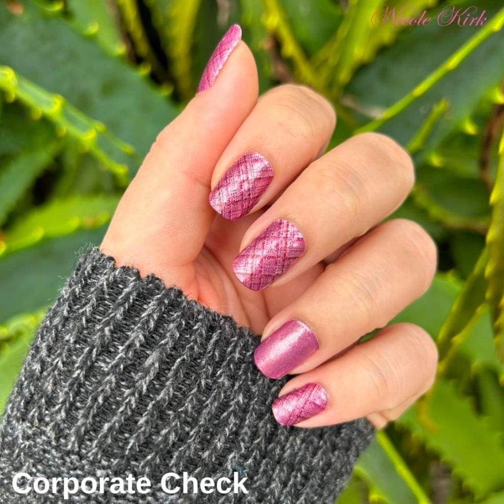 *Exclusive* Color Street: Corporate Check | Rose Gold Pink Checkered Spring